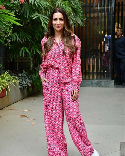 Malaika Arora's Pink Co-ord Set