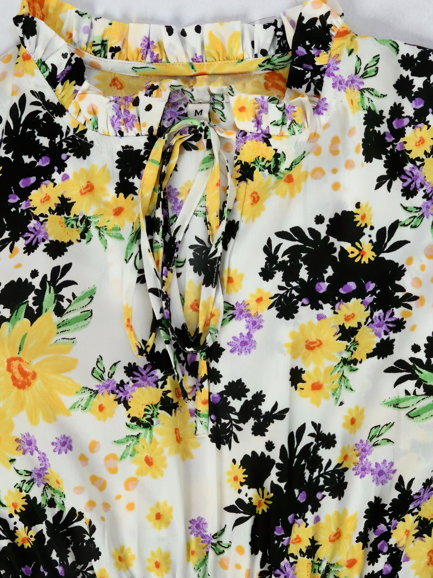 yellow flowery long dress