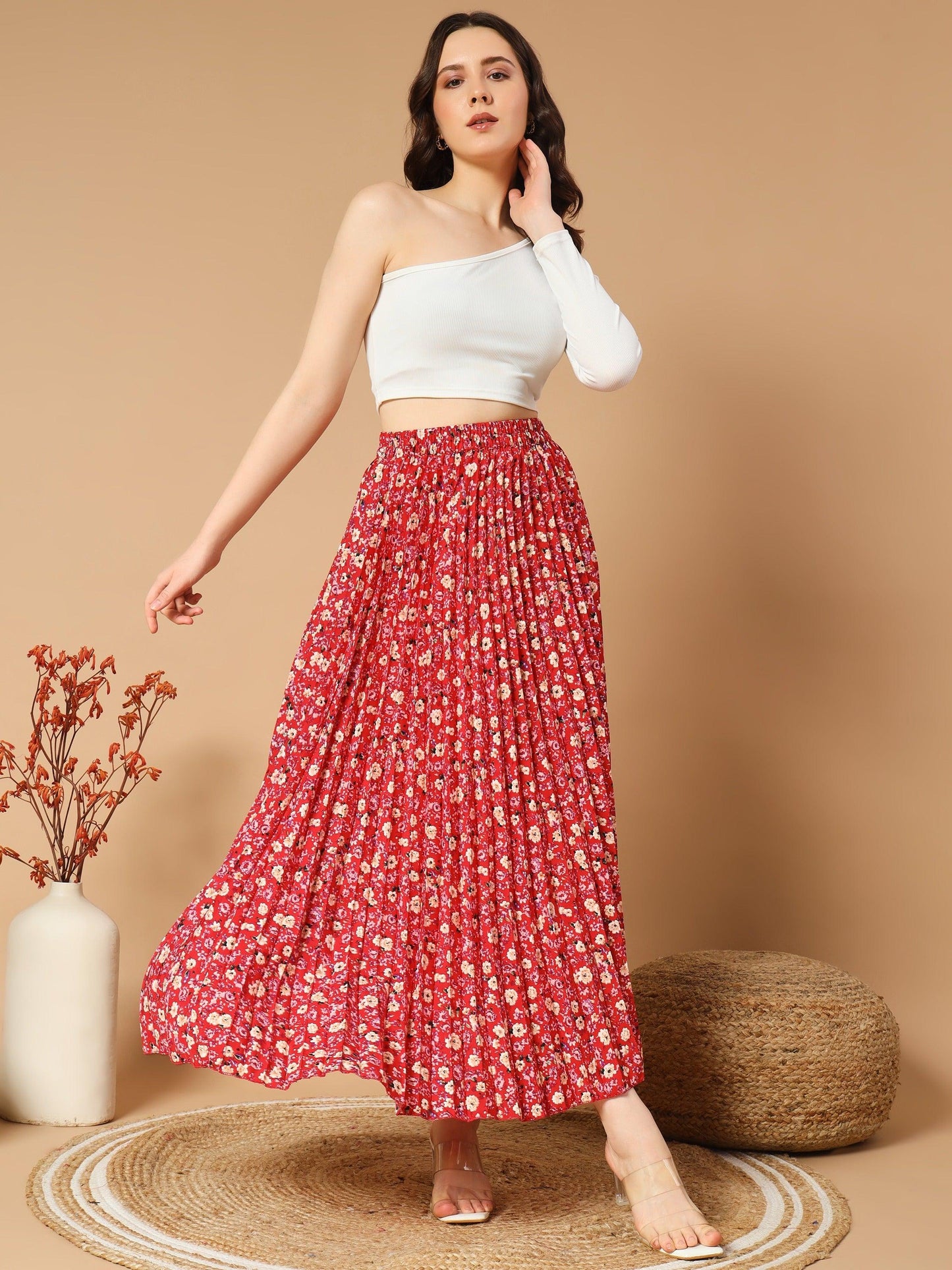 adorned with beautiful flower patterns skirts